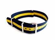 Bracelet nylon NATO Bleu/Jaune