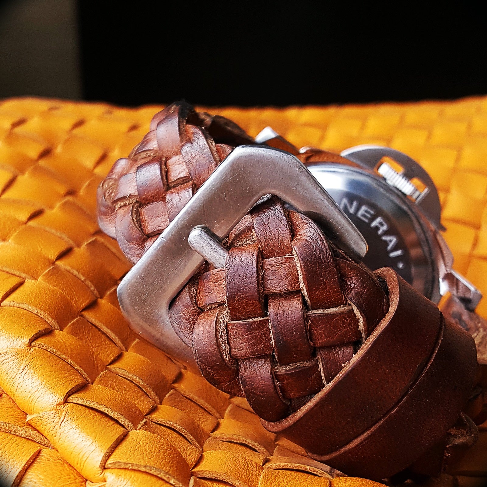 Gunny Straps Weaved Walnut Brown