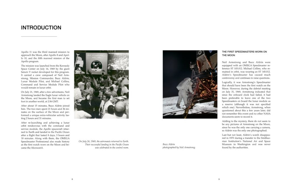 Livre Apollo 11 Only – Watchfid Collectibles – extrait 1