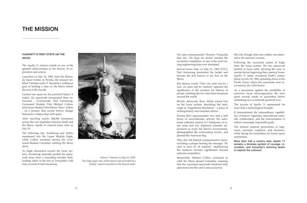 Livre Apollo 11 Only – Watchfid Collectibles – extrait 6