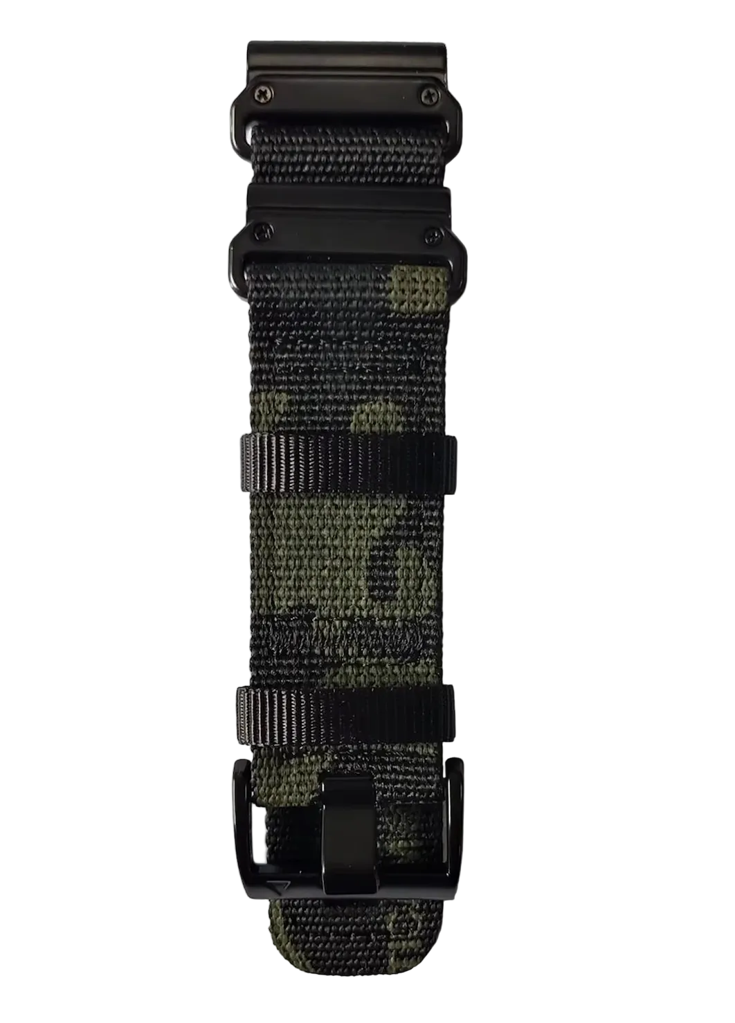 Bracelet nylon camouflage compatible Garmin QuickFit 26 mm - Camouflage Noir - KronoKeeper