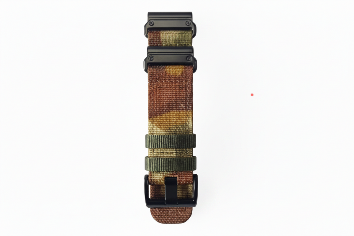 Bracelet nylon camouflage compatible Garmin QuickFit 26 mm - Camouflage Sable - KronoKeeper