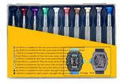 Coffret de tournevis pour montres de luxe, outils colorés pour réparation, misterchrono.com