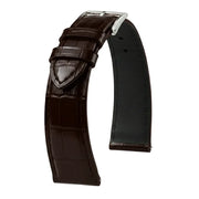 Bracelet Alligator Felix Brillant café sombre - KronoKeeper - vue principale