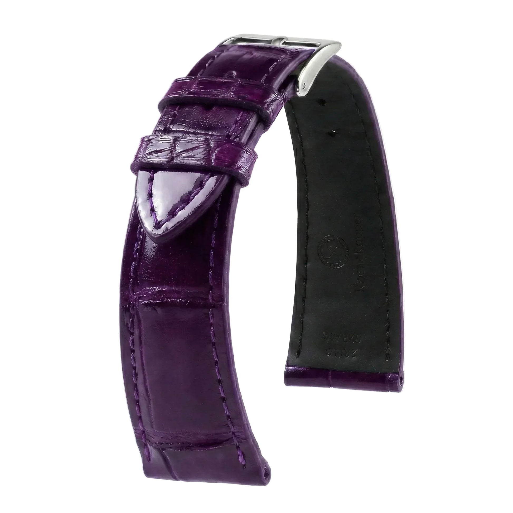 Bracelet Alligator Felix Brillant violet foncé - KronoKeeper - vue principale