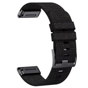 Bracelet nylon élastique noir compatible Garmin QuickFit - KronoKeeper