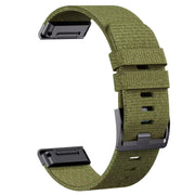 Bracelet nylon élastique kaki compatible Garmin QuickFit - KronoKeeper