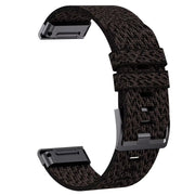 Bracelet nylon élastique noir jacquard compatible Garmin QuickFit - KronoKeeper