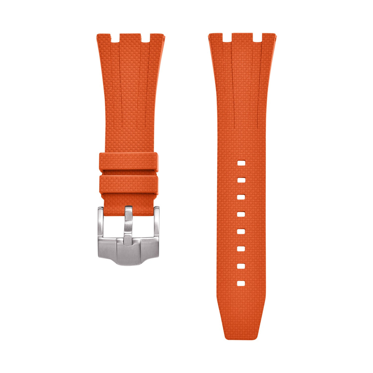 Bracelet caoutchouc et coque pour AP x Swatch Orange KronoKeeper – bracelet à plat, les deux brins