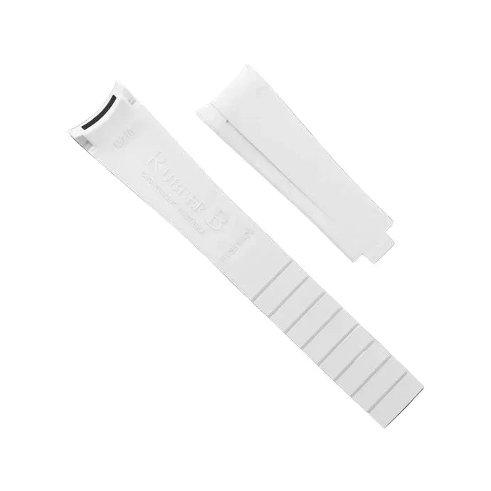 Bracelet de montre en caoutchouc blanc pour montre de luxe, accessoire misterchrono.com