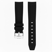 Rubber strap texture for Omega MoonSwatch - black/black