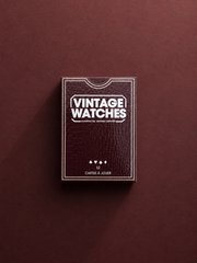 Jeu de cartes Vintage Watches des Éditions de la Tour – étui bordeaux texturé alligator