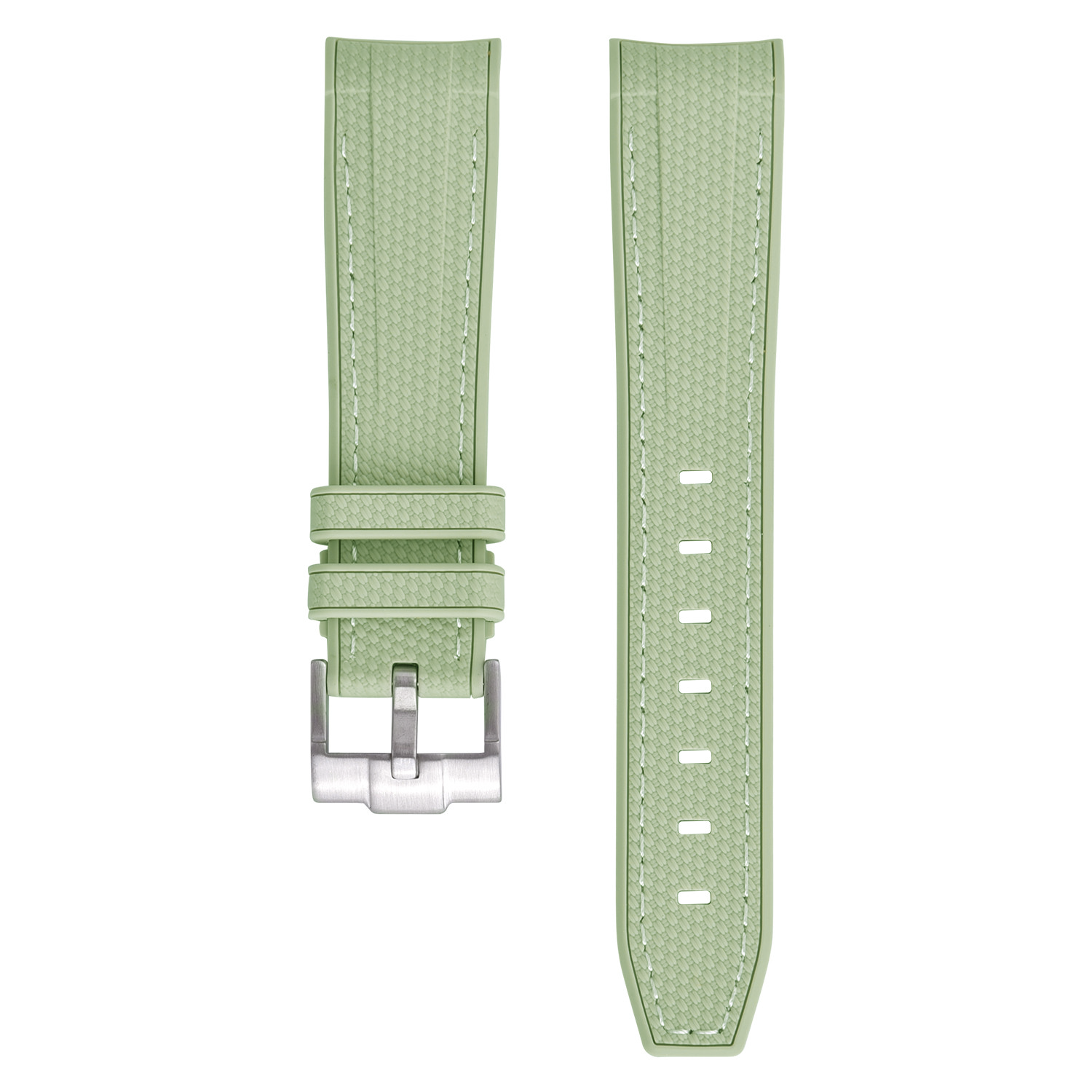 Bracelet caoutchouc texturé pour Omega MoonSwatch - - vert