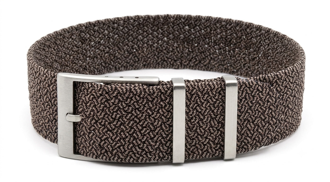 Bracelet perlon KronoKeeper - Marron/Noir - vue principale