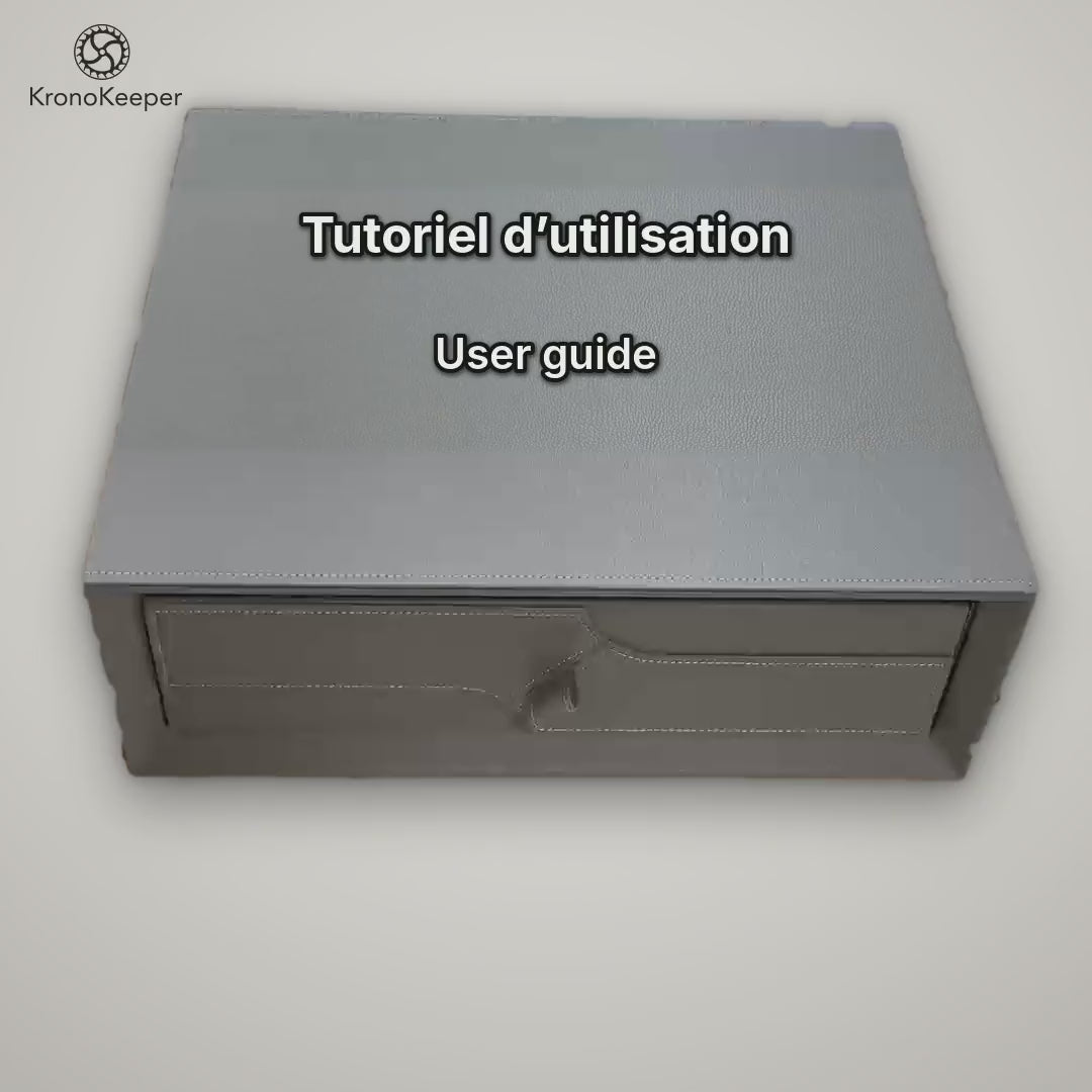 Cargar vídeo: Tutoriel vidéo du coffre-fort tiroir KronoKeeper : empreintes, code, volume et langue